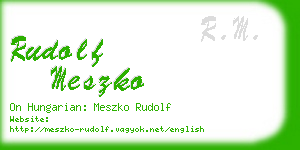 rudolf meszko business card